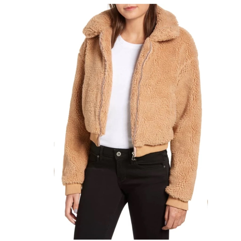 Tiger Mist Tan Bomber Jacket - Picture 4 of 7